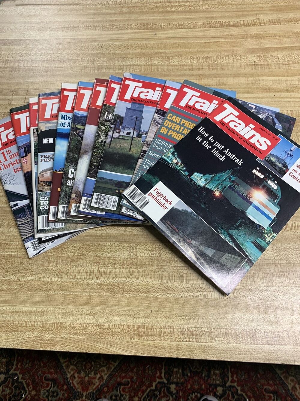 Trains-The Magazine of Railroading 1986 Jan-Dec 12 Month Complete Set